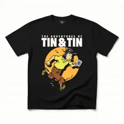 BLACK ADVENTURES OF TIN & TIN TEE