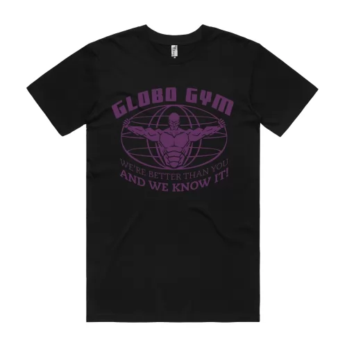 BLACK GLOBO GYM TEE