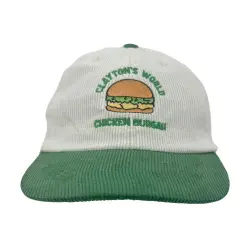 GREEN & WHITE CLAYTON'S WORLD TWO TONE CORD HAT