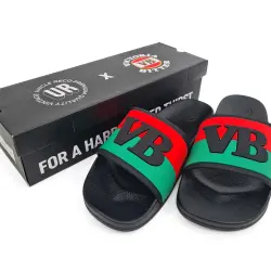 BLACK VICTORIA BITTER SLIDES