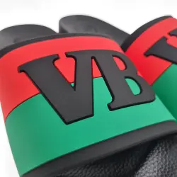 BLACK VICTORIA BITTER SLIDES