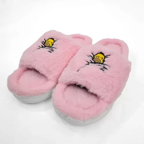 TOASTY CINNAMON BUN PINK FUR SLIPPERS