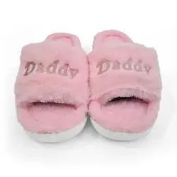 DADDY PINK FUR SLIPPERS