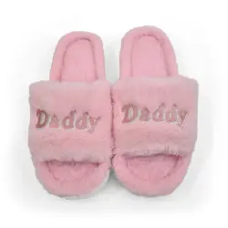 DADDY PINK FUR SLIPPERS