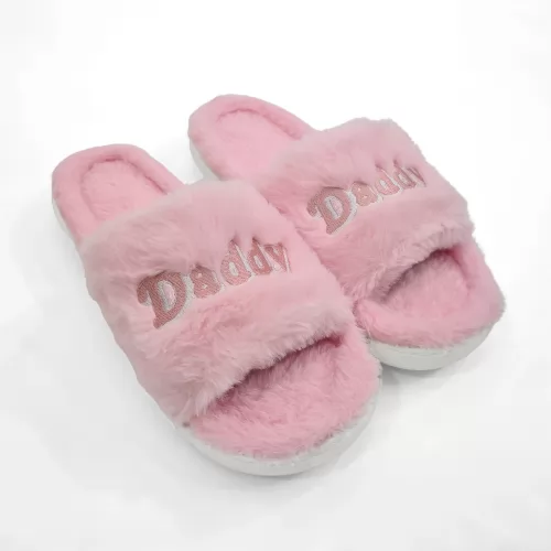 DADDY PINK FUR SLIPPERS