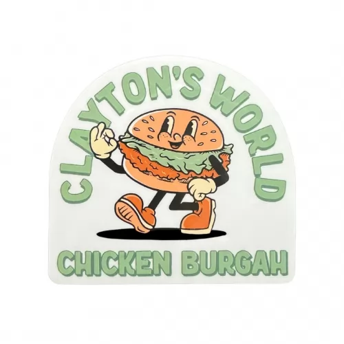 CLAYTON'S WORLD CLEAR VINYL DIE CUT STICKER