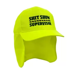 LIME GREEN HI VIS SUPERVISOR LEGIONNAIRES HAT