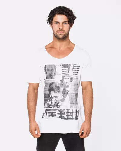 COMES AND GOES WHITE TEE