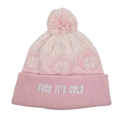 PINK IT'S COLD POM BEANIE