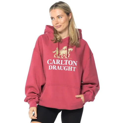 VINTAGE CARLTON DRAUGHT MAROON HOODIE