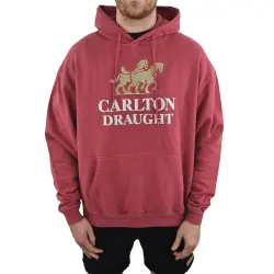 VINTAGE CARLTON DRAUGHT MAROON HOODIE