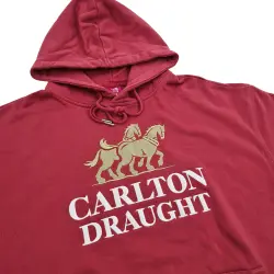 VINTAGE CARLTON DRAUGHT MAROON HOODIE