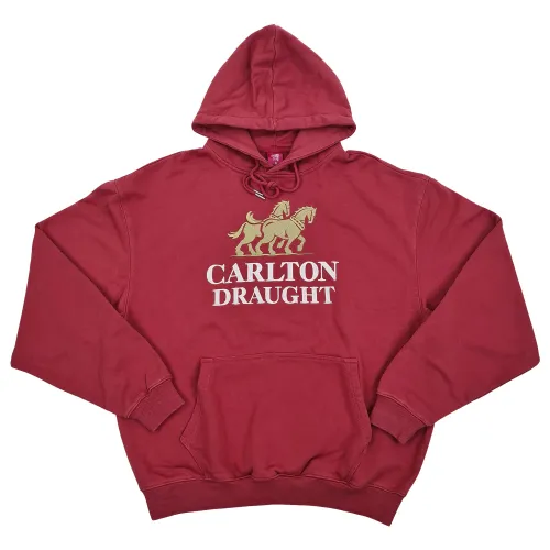 VINTAGE CARLTON DRAUGHT MAROON HOODIE