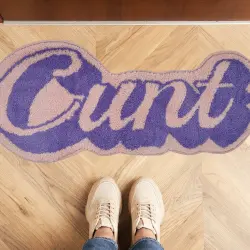 CURSIVE TUFTED MAT PRE ORDER