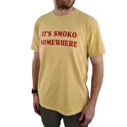 SMOKO SOMEWHERE VINTAGE MUSTARD TEE