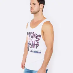 STARS AND NIGHTS WHITE SINGLET