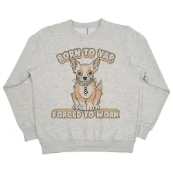 BORN TO YAP WHITE MARLE CREW