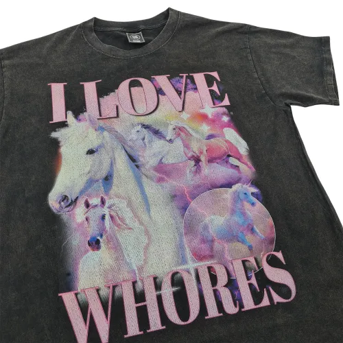 VINTAGE I LOVE WHORES T-SHIRT