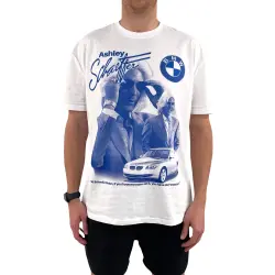 ASHLEY SCHAEFFER WHITE VINTAGE FRONT & BACK T-SHIRT