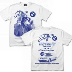 ASHLEY SCHAEFFER WHITE VINTAGE FRONT & BACK T-SHIRT