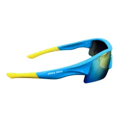 BLUE AND YELLOW SPEED DEALER SUNGLASSES