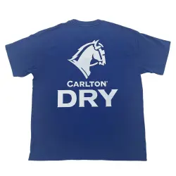 VINTAGE BLUE FRONT & BACK CARLTON DRY T-SHIRT