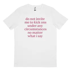 NO KICK ONS WHITE TEE