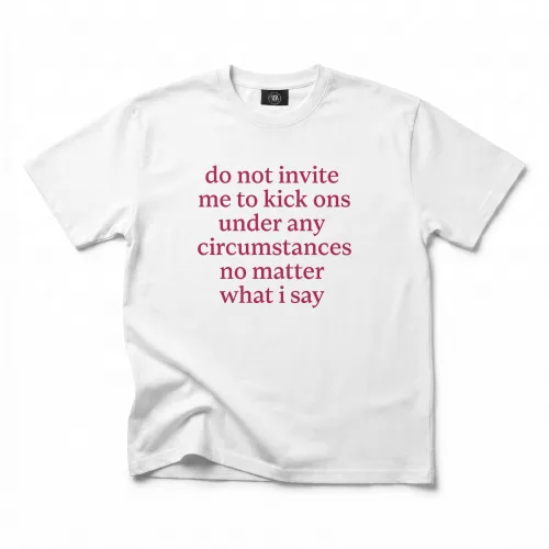 NO KICK ONS WHITE TEE