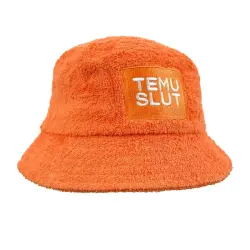 TEMUSLUT ORANGE TERRY TOWEL BUCKET HAT