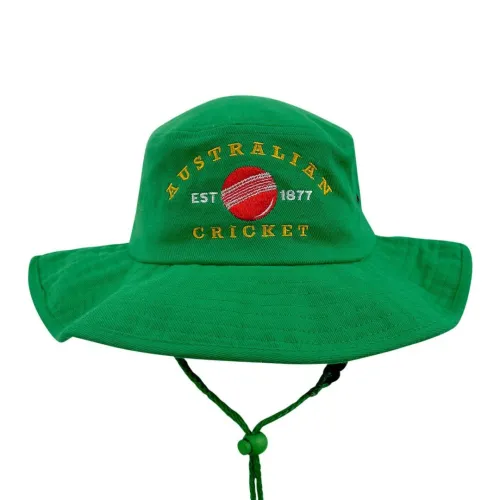 AUSTRALIAN CRICKET GREEN WIDE BRIM HAT