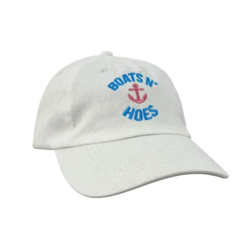 WHITE BOATS N HOES DAD HAT