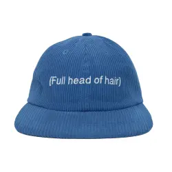 NAVY FULL HEAD OF HAIR CORD HAT