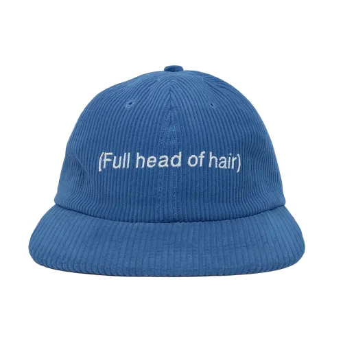 NAVY FULL HEAD OF HAIR CORD HAT