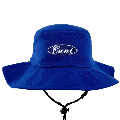 ROYAL BLUE CUNT WIDE BRIM HAT