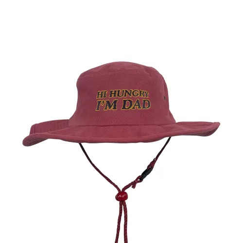 MAROON HI HUNGRY WIDE BRIM HAT