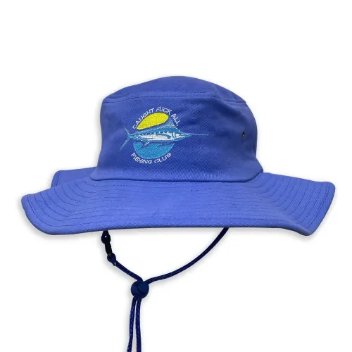 LIGHT BLUE FISHING CLUB WIDE BRIM HAT