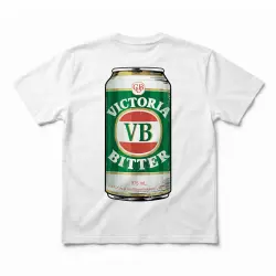 1980'S VB CAN FRONT & BACK WHITE TEE
