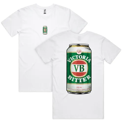 1980'S VB CAN FRONT & BACK WHITE TEE