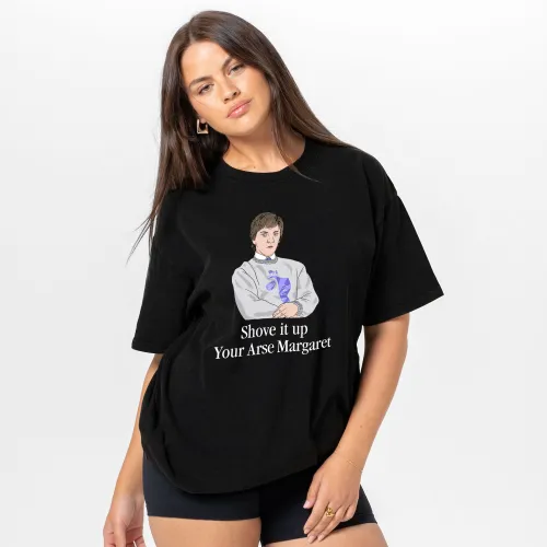 SHOVE IT MARGARET BLACK TEE