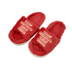 WATERMELON BEST MUM FUR SLIPPERS