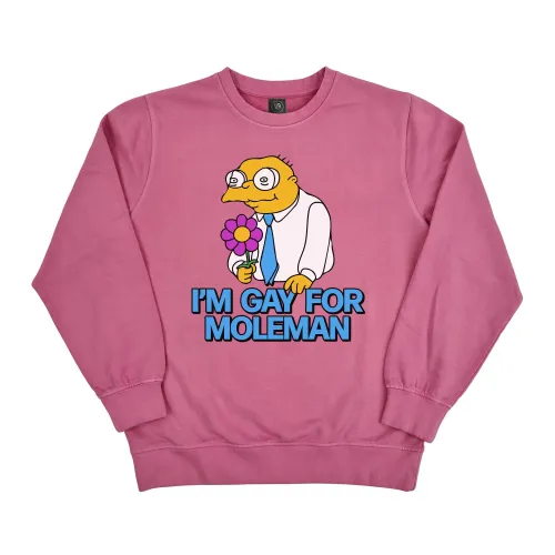 VINTAGE PINK GAY FOR MOLEMAN CREW