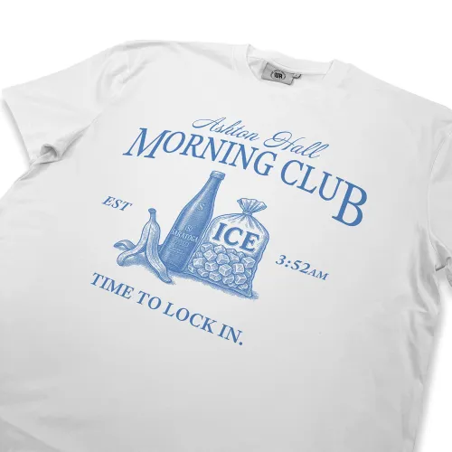 ASHTON HALL MORNING CLUB WHITE TEE