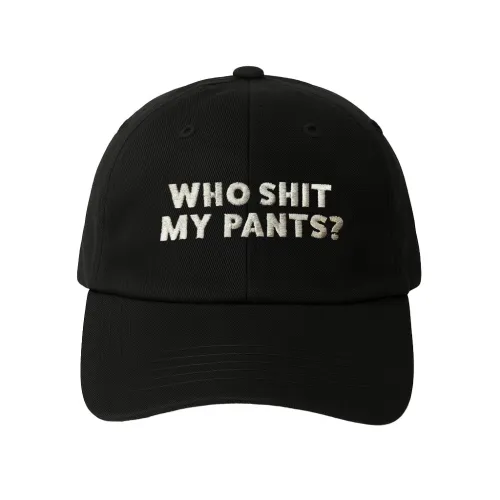 WHO SHIT MY PANTS BLACK DAD HAT