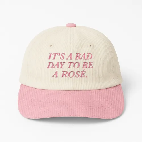 BAD DAY ROSE PINK/WHITE CORD HAT