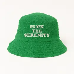 SERENITY GREEN TERRY TOWEL BUCKET HAT