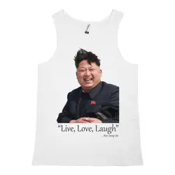 LIVE LOVE LAUGH WHITE SINGLET