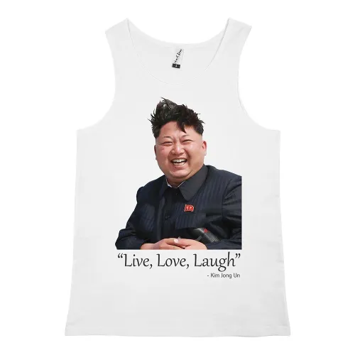 LIVE LOVE LAUGH WHITE SINGLET