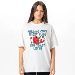 FEELING CUTE WHITE TEE