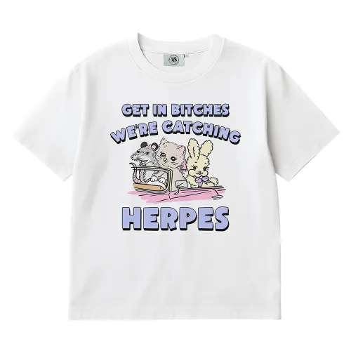 GET IN BITCHES WHITE TEE