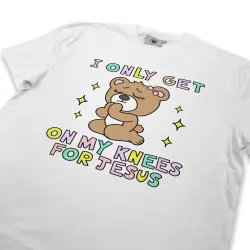 KNEES FOR JESUS WHITE TEE